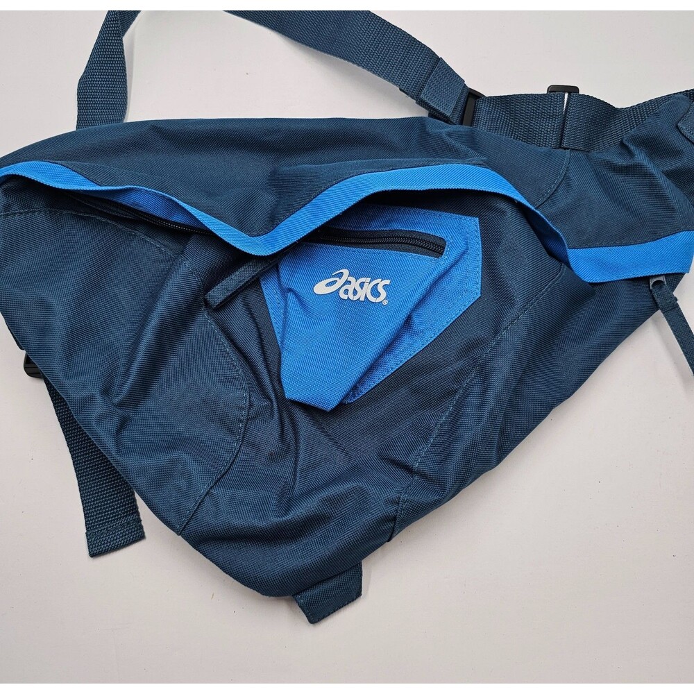 Vintage Asics Sling Bag Crossbody Shoulder Pack Blue Y2K Outdoor Techwear